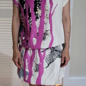 Unique pink silk dress